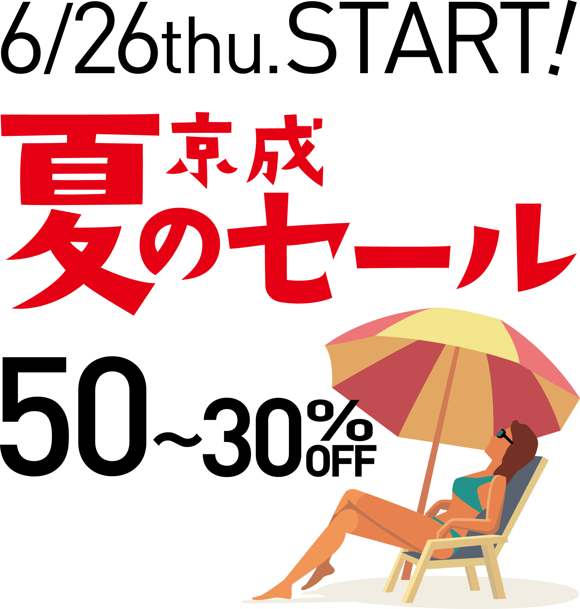 夏のセールメインビジュアル