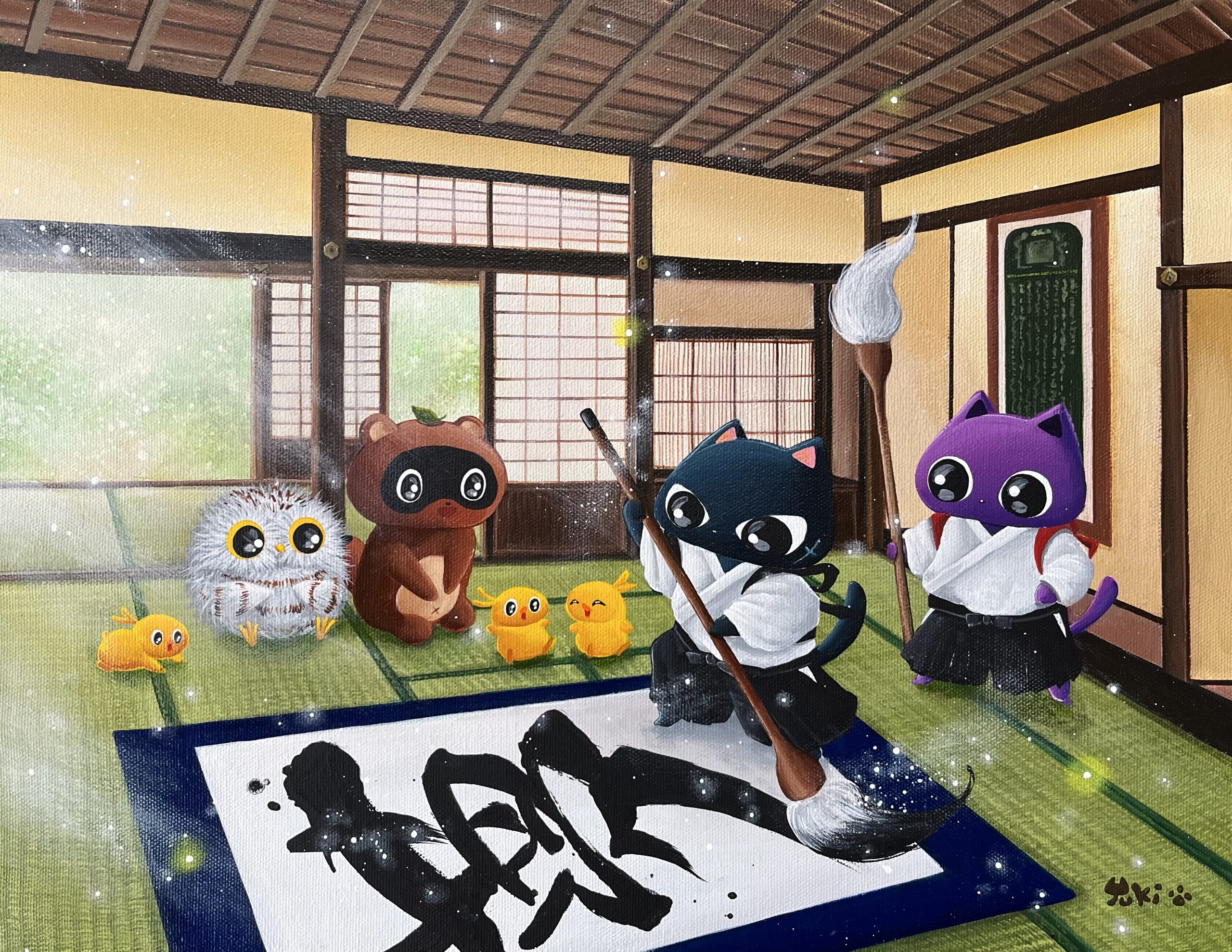 寺門由紀　油彩画 輝きに包まれて… 額装品　絵画 寺門由紀展-想いを込めてF6-