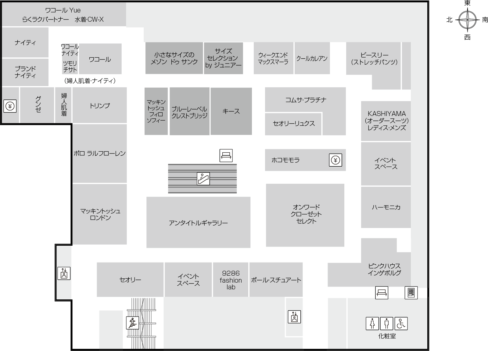 3F階のフロアマップ