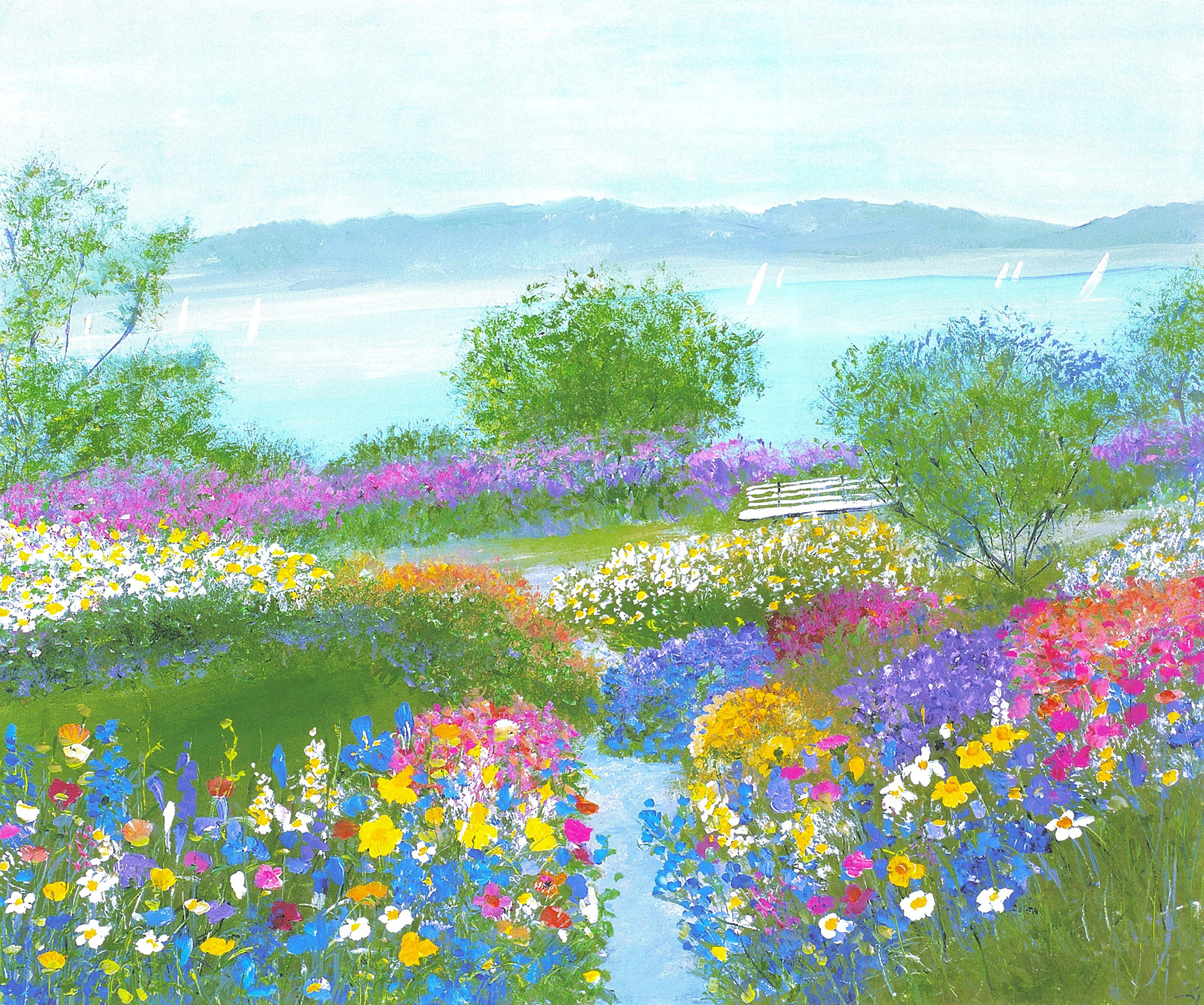 イーダ・ヴァリッキオ絵画 花とイングリッシュガーデンに想いをよせて～ イーダ・ヴァリッキオ